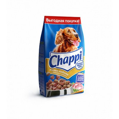 Chappi корм для взрослых собак всех пород, мясо с овощами и травами для собак 15 кг
