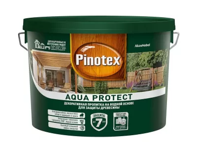 Водная пропитка PINOTEX AQUA PROTECT на основе масел и воска, 9л