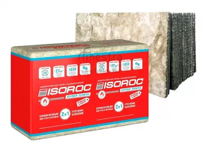 Теплоизоляция ISOROC Cупер Плита 50х610x1170 0.27м3 10м2