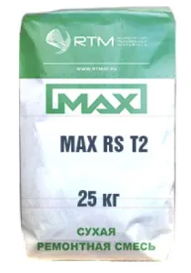 MAX-RS-T40 (T2) штукатурная тиксотропная ремонтная смесь, ремонт трещин