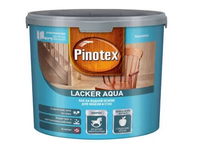 Лак Pinotex LACKER AQUA 70, глянцевый на водной основе, 2,7л