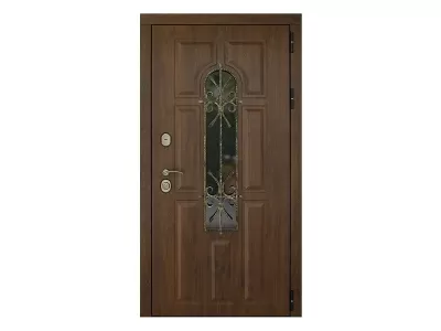 Входная дверь Дверной континент Лион (860x2050, Правая, Темный орех)