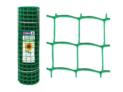 Пластиковая сетка садовая 50х50, рулон 1х20 м, зеленая